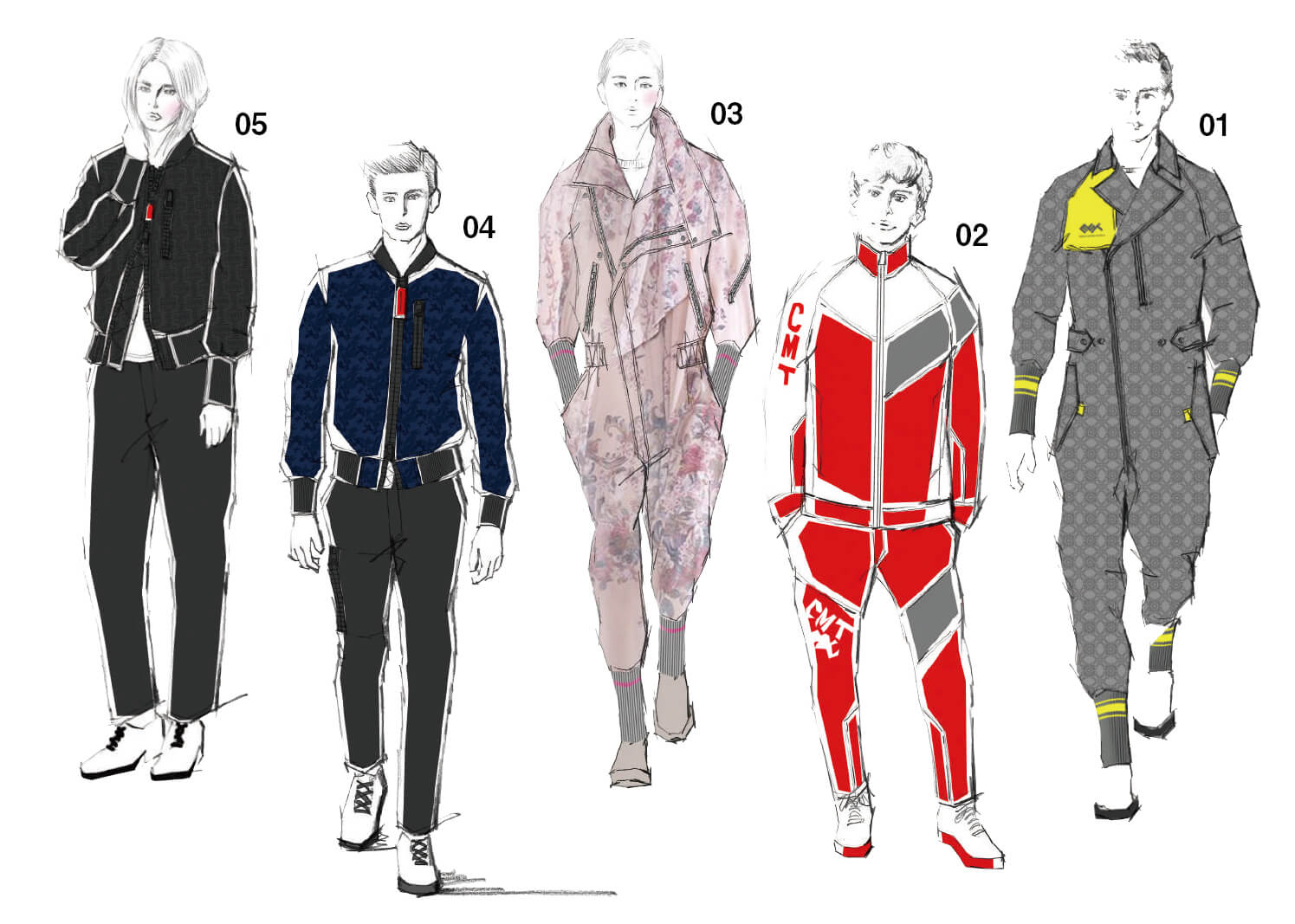 オーダーユニフォームのデッサン